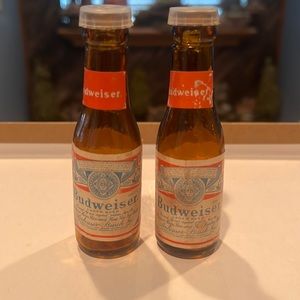 Salt and pepper Budweiser shakers